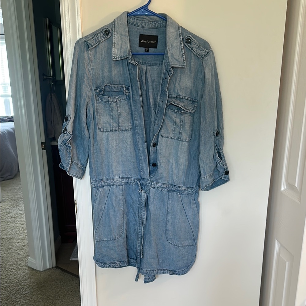 Vici Light Blue Denim Jumpsuit